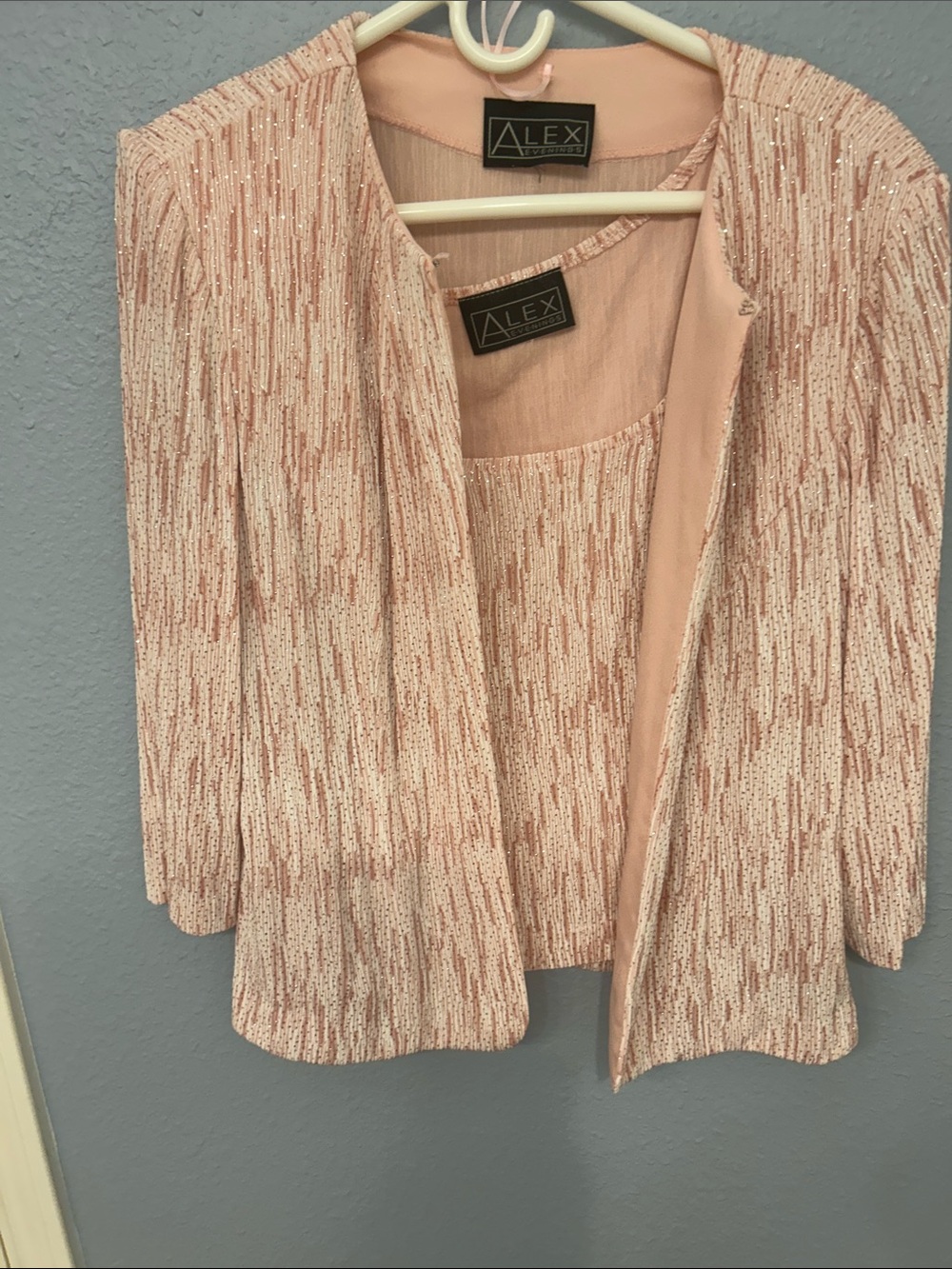 Alex Evenings Blush Pink Three-Piece Dress Ensemble - Picture 7 of 8